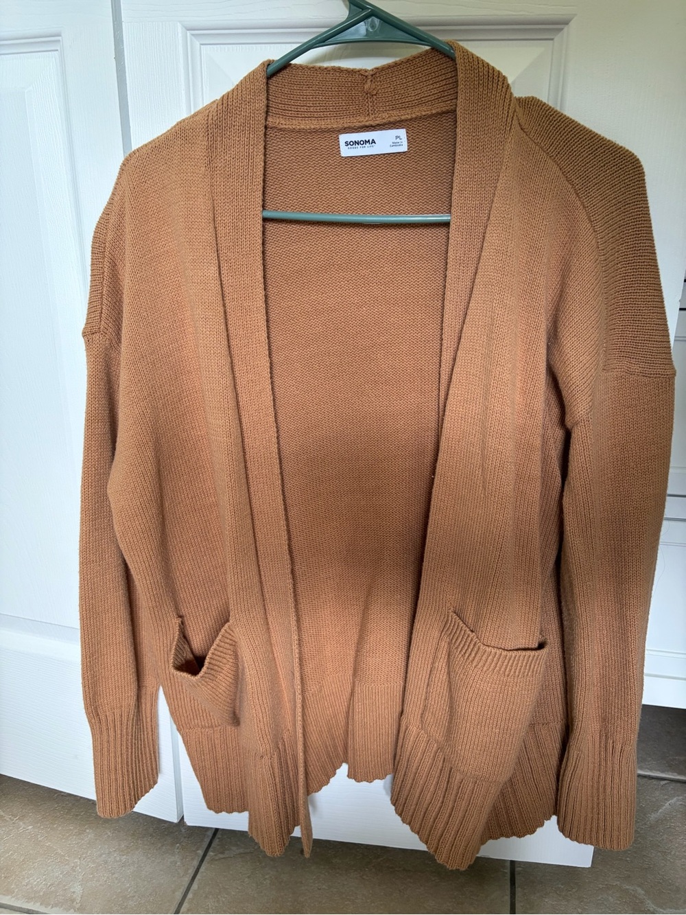 Sonoma Open-Front Women's Cardigan Sweater - Camel